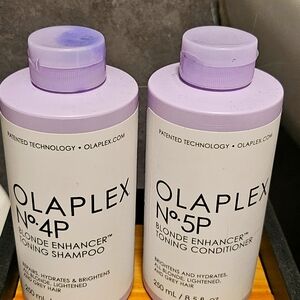 Olaplex No. 4P 5P Blonde Enhancer Toning Shampoo & Conditioner. Used twice